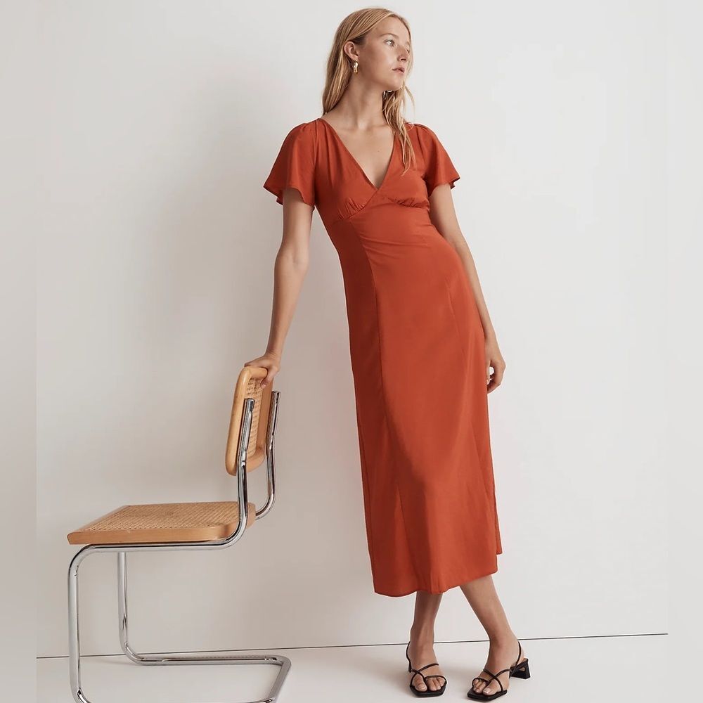 Madewell Rust Midi Dress